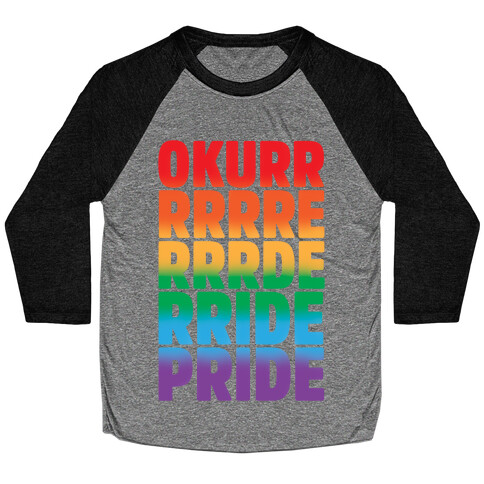 Okurr Pride Transformation White Print Baseball Tee