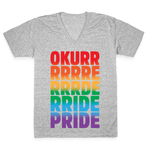 Okurr Pride Transformation  V-Neck Tee Shirt