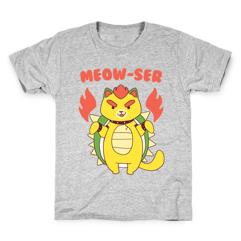 Meow-ser Bowser Kids T-Shirt