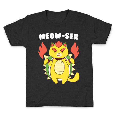 Meow-ser Bowser Kids T-Shirt