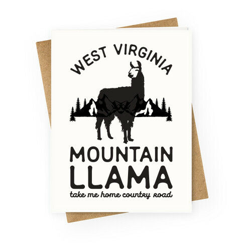 Mountain Llama Take Me Home Greeting Card