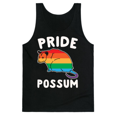 Pride Possum White Print Tank Top