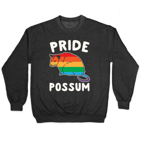 Pride Possum White Print Pullover