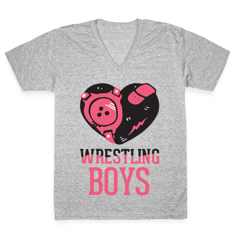Wrestling Boys V-Neck Tee Shirt