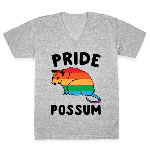 Pride Possum  V-Neck Tee Shirt