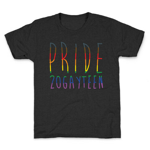 Pride 20gayteen White Print Kids T-Shirt