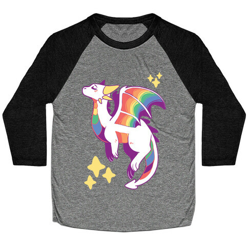 Gay Pride Dragon  Baseball Tee