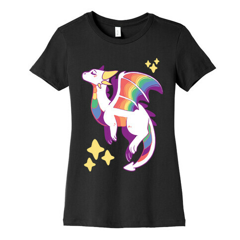 Gay Pride Dragon Womens T-Shirt