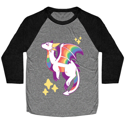 Gay Pride Dragon Baseball Tee