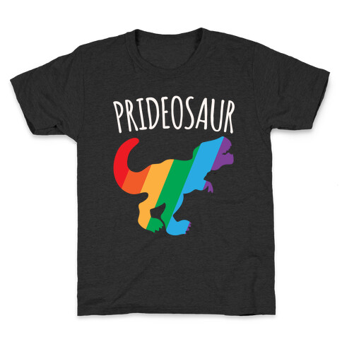 Prideosaur White Print  Kids T-Shirt
