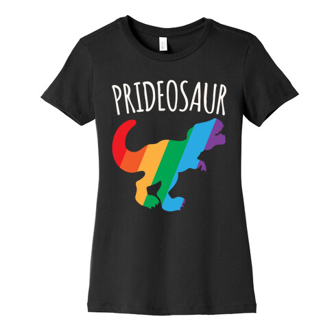 Prideosaur White Print  Womens T-Shirt