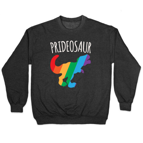 Prideosaur White Print  Pullover