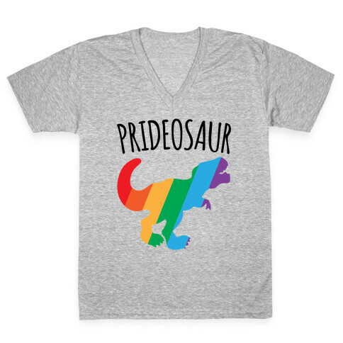 Prideosaur  V-Neck Tee Shirt