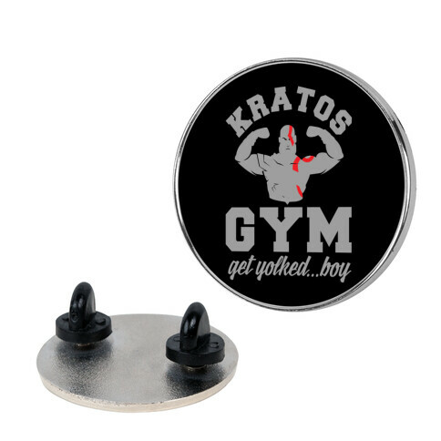 Kratos Gym Get Yolked Boy Pin