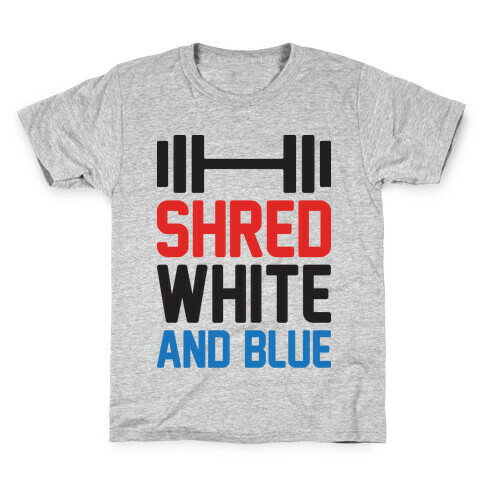 Shred White And Blue Kids T-Shirt