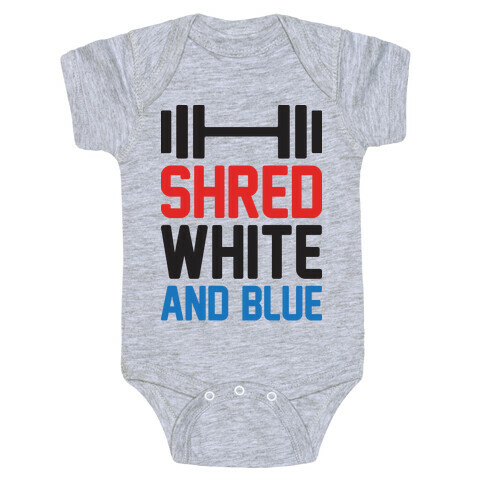 Shred White And Blue Baby One-Piece