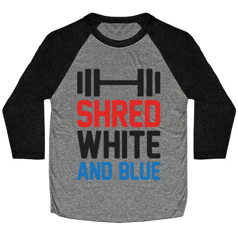 Shred White And Blue Baseball Tee