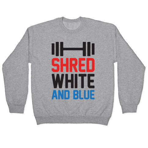 Shred White And Blue Pullover