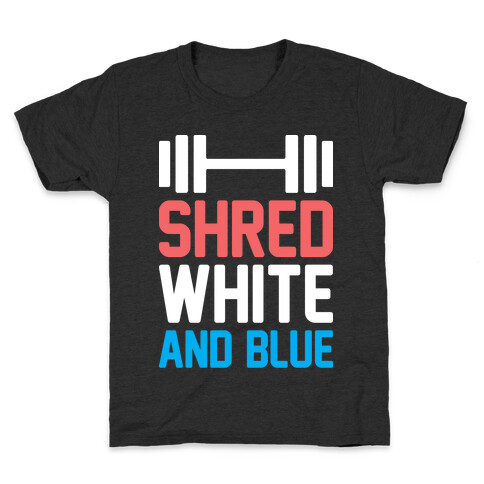 Shred White And Blue Kids T-Shirt