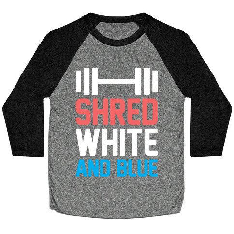 Shred White And Blue Baseball Tee