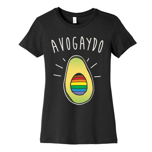 Avogaydo Parody White Print Womens T-Shirt