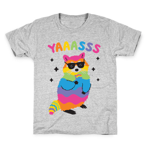 Yas Rainbow Raccoon Kids T-Shirt