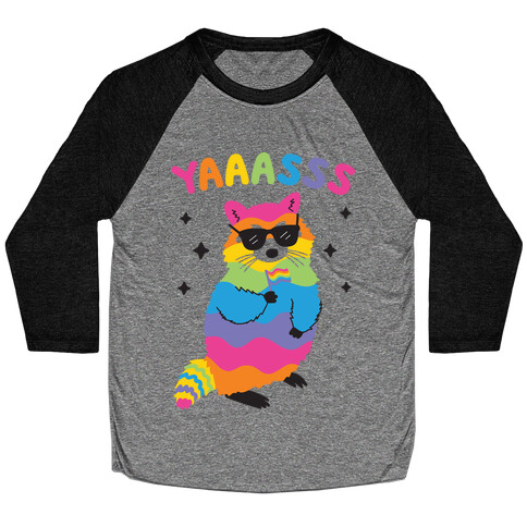 Yas Rainbow Raccoon Baseball Tee