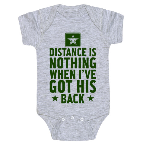 I've Got His Back (Army) Baby One-Piece