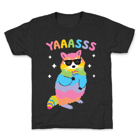 Yas Rainbow Raccoon Kids T-Shirt