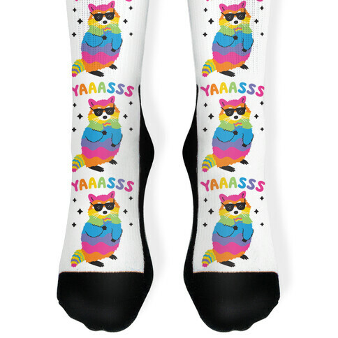 Yas Rainbow Raccoon Sock