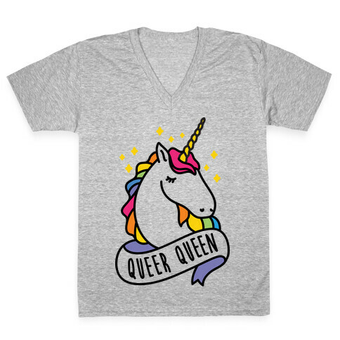 Queer Queen V-Neck Tee Shirt