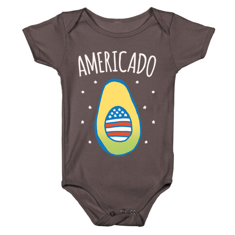 Americado Parody White Print Baby One-Piece