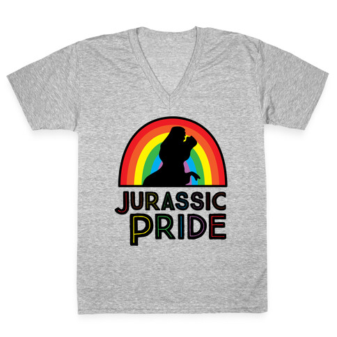 Jurassic Pride Parody V-Neck Tee Shirt