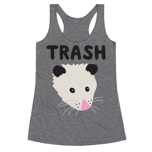 Trash Mates Pair - Opossum 1/2 Racerback Tank Top
