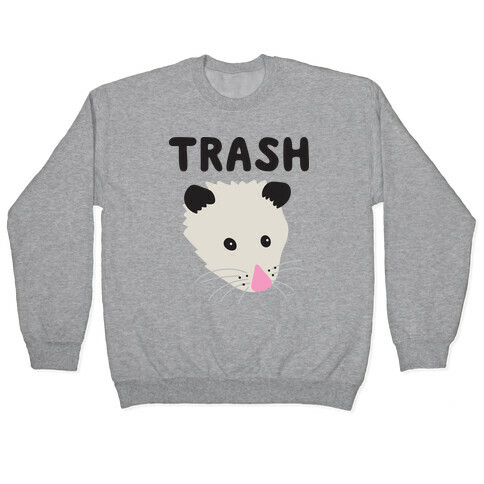 Trash Mates Pair - Opossum 1/2 Pullover