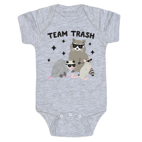 Team Trash Opossum Raccoon Rat Baby One-Piece