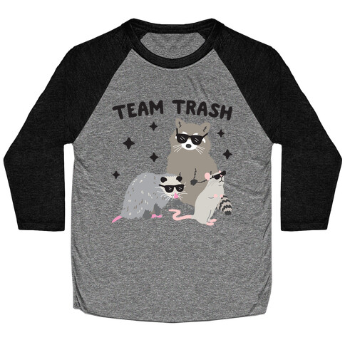 Team Trash Opossum Raccoon Rat Baseball Tee