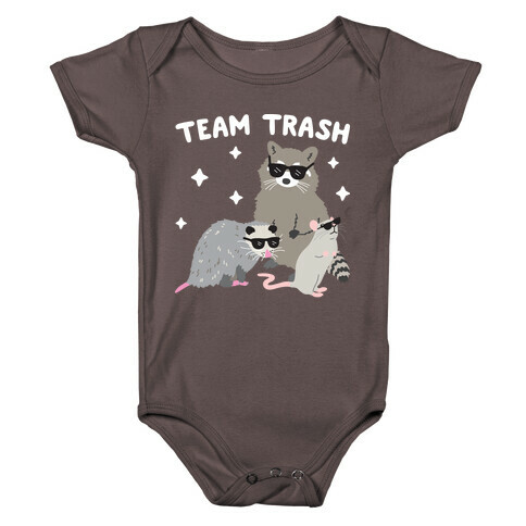 Team Trash Opossum Raccoon Rat Baby One-Piece