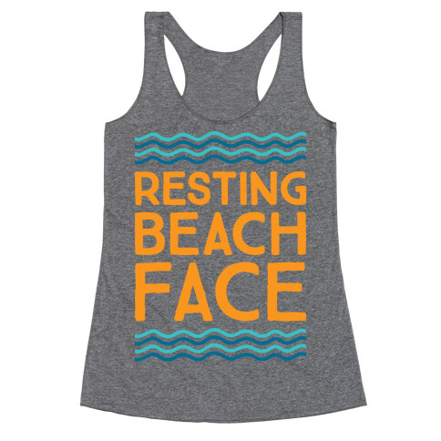 Resting Beach Face Racerback Tank Top