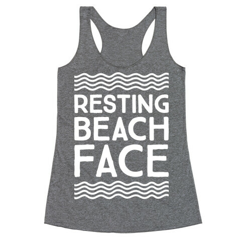 Resting Beach Face Racerback Tank Top