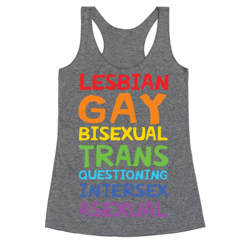 LGBTQIA List Racerback Tank Top