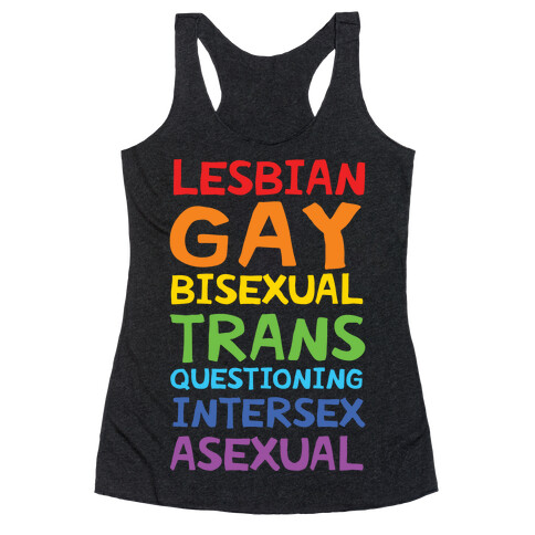 LGBTQIA List Racerback Tank Top