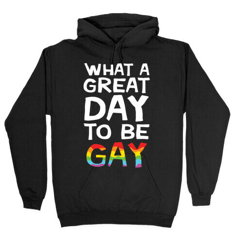 What A Great Day To Be Gay Hooded Sweatshirt