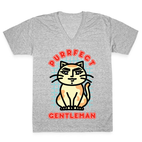 Purrfect Gentleman V-Neck Tee Shirt