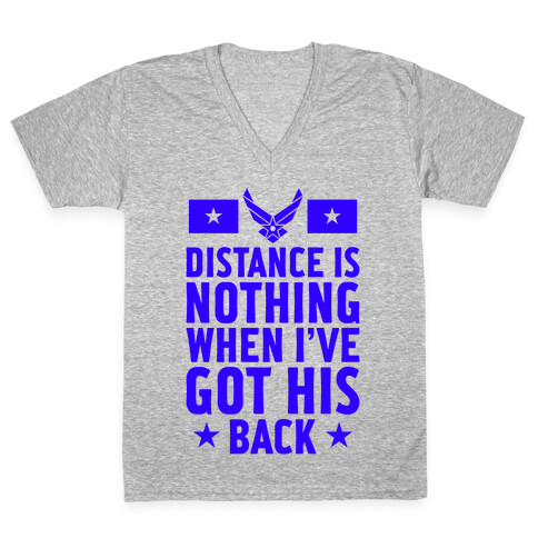 I've Got His Back (Air Force) V-Neck Tee Shirt