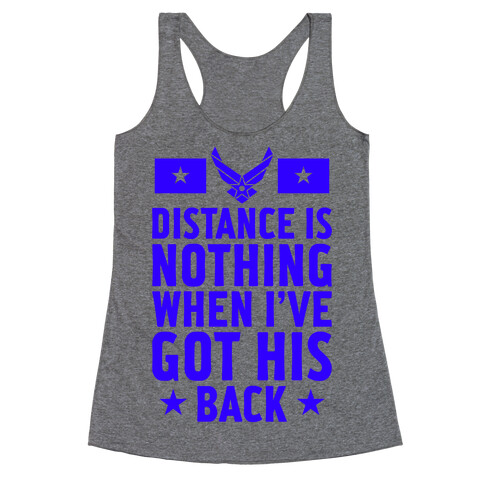 I've Got His Back (Air Force) Racerback Tank Top