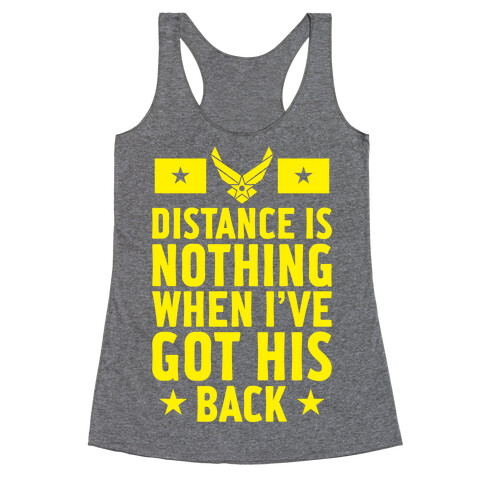 I've Got His Back (Air Force) Racerback Tank Top