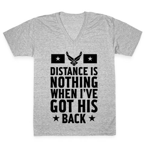 I've Got His Back (Air Force) V-Neck Tee Shirt