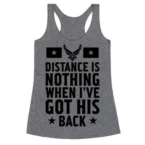 I've Got His Back (Air Force) Racerback Tank Top