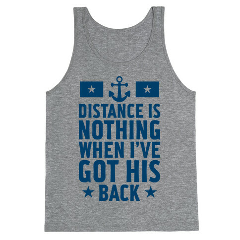 I've Got His Back (Navy) Tank Top